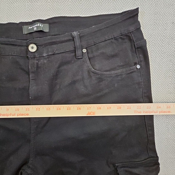 Serenede Cybercloud Men's Black Cargo Jeans Slim Fit Pants - Size 42 Denincore - Picture 4 of 15